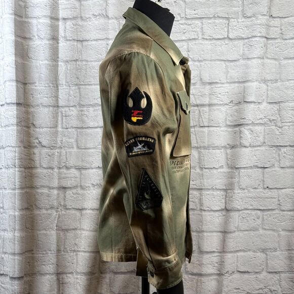 Disney Star Wars Rebel Commando Endor Unit Men's Camo Jacket Small Lucasfilm NWT - Picture 6 of 16